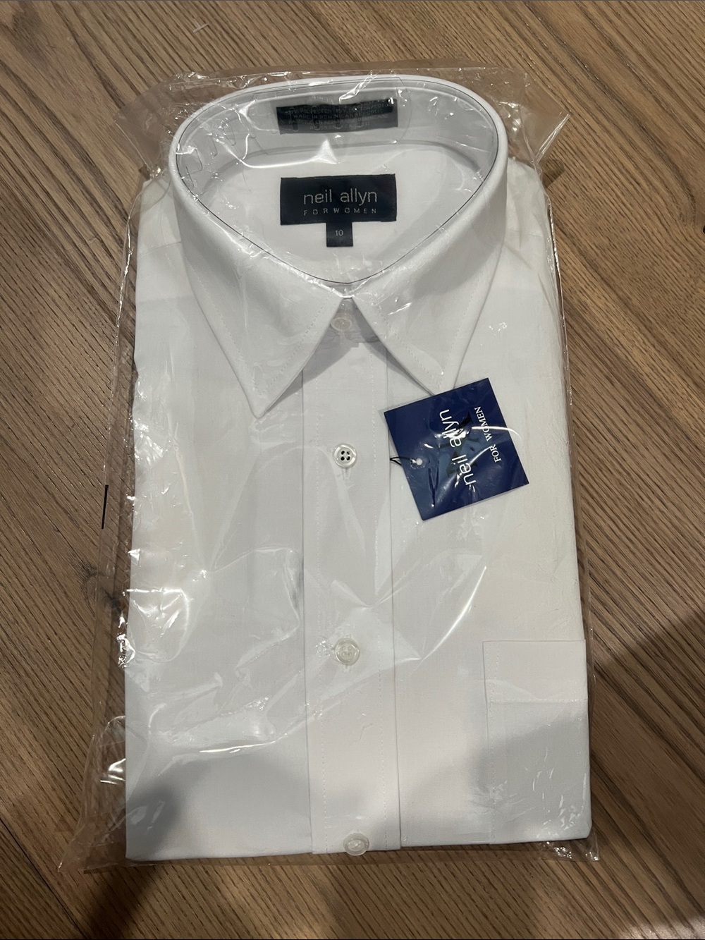 Neil Allyn Men's White Dress Shirt - Point Collar